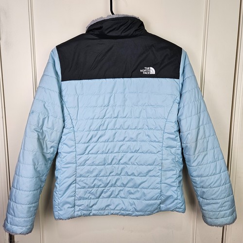 The North Face Mossbud Swirl Reversible Jacket Winter Girl's Junior Size: XL 18 - Picture 2 of 5