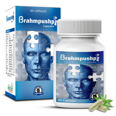 Brahmpushpi Capsules Brain Power & Memory Booster, Herbal Natural Enhancer Pills