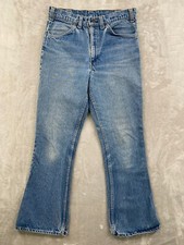 Levi's Bell Bottom Jeans Men's Sz 30x30 Stretch Flared Blue Orange Tab VTG SF207