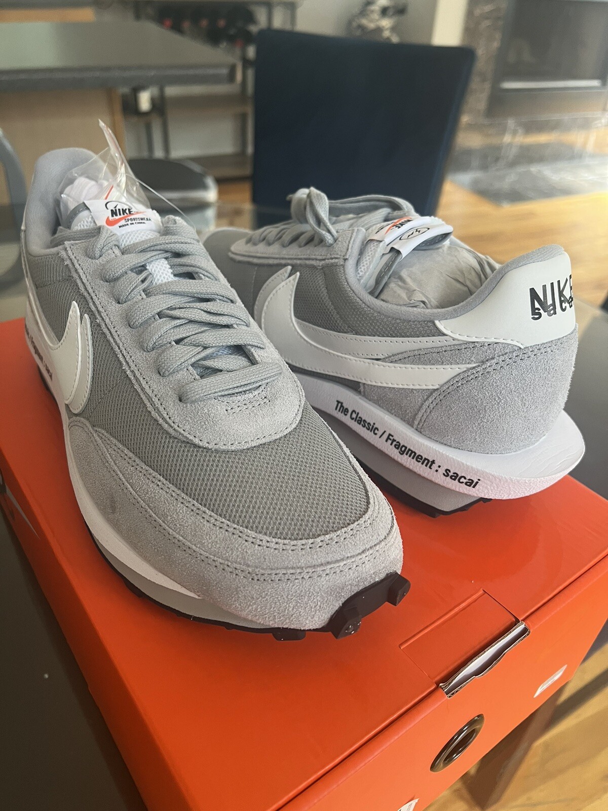 SACAI X NIKE Taglia 12 Nike LDV Waffle x design frammenti x grigio Sacai