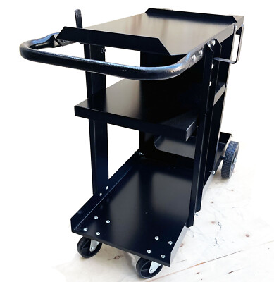 Welder 3 Shelves Welding Cart for Plasma Cutter MIG TIG ARC w/ Storage Tank