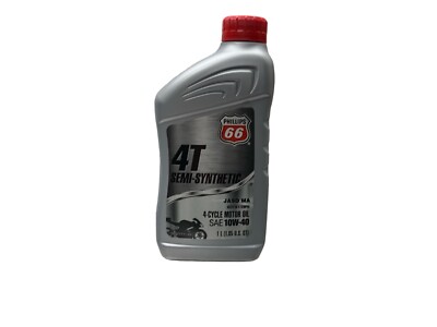 Phillips 66 4T Semi Synthetic SAE10W-40 4-Cycle Engine Oil Quart ATV Dirt Bikes