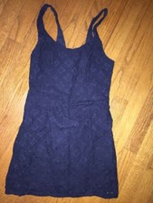 HOLLISTER California Juniors Sleeveless Party Dance Sexy Black Mini Dress Sz 00
