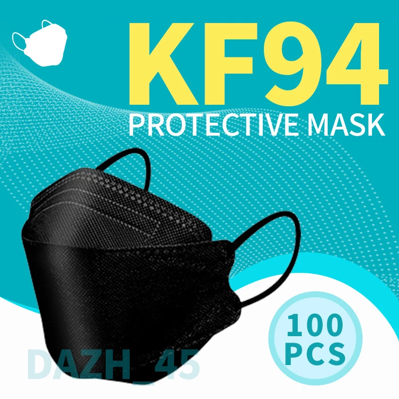 100 Pcs Black KF94 Protective 4 Layer Face Mask Adult Face Cover
Opens in a new window or tab