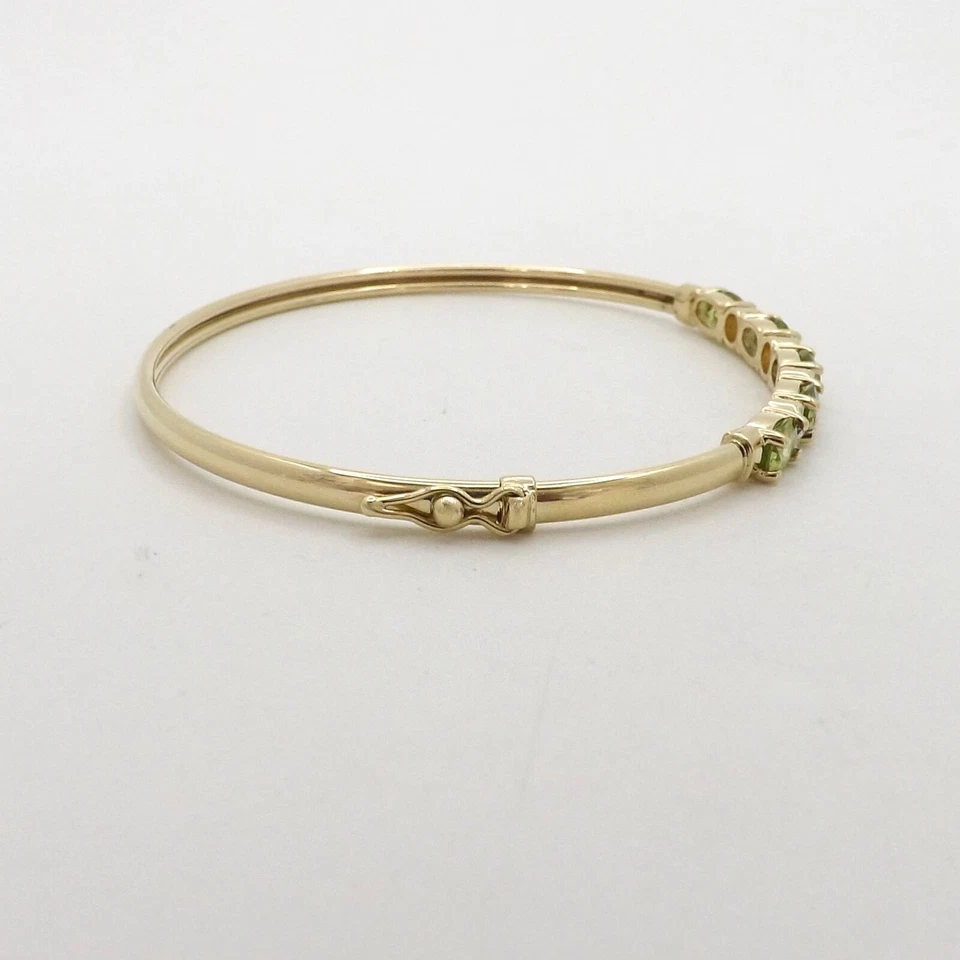 Pulseira de tênis de ouro 10k com diamante peridoto pedra de nascimento de agosto 7 polegadas nova - Imagem 3 de 4