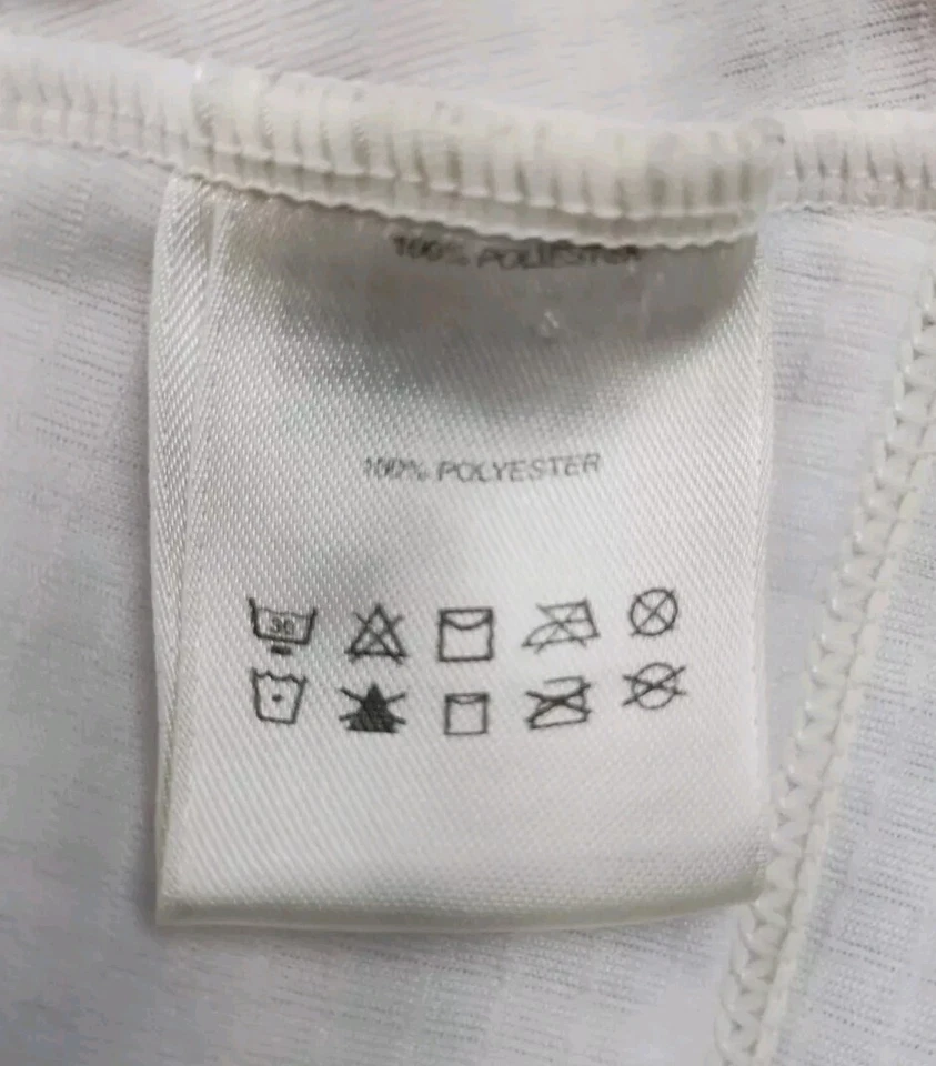 Camisa REI Atlética Mujer Mediana Blanca Sin Mangas Bolsillos Traseros 3/4 Cremallera Frontal Foto 4 de 4