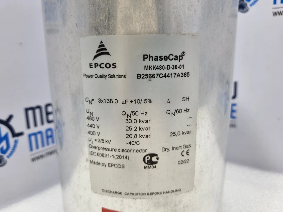 EPCOS MKK480-D-30-01 Capacitor B25667C4417A365 - Image 4 of 4