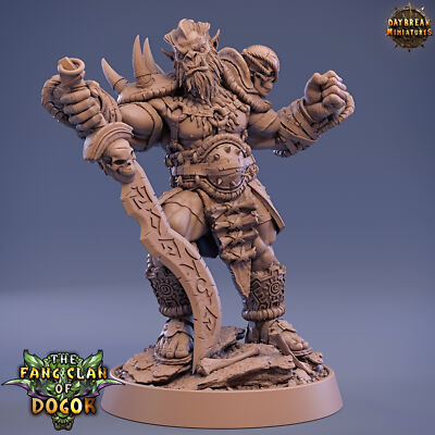 Bugbear Fin gaa Stonefang, D&D Wargaming Fantasy Goblin Fighter Miniature