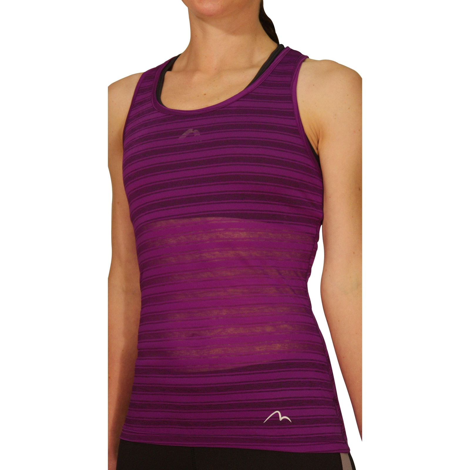 More Mile Womens Breathe Training Vest Top Purple Ultra Lightweight