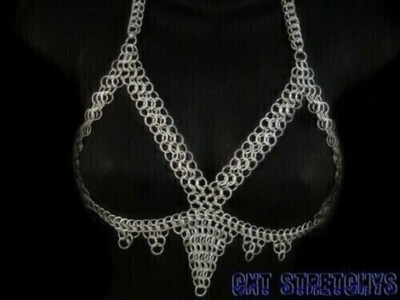Aluminum | Chainmail | Halter Style Bra TOP, Girl Clothing Intimate 10 MM