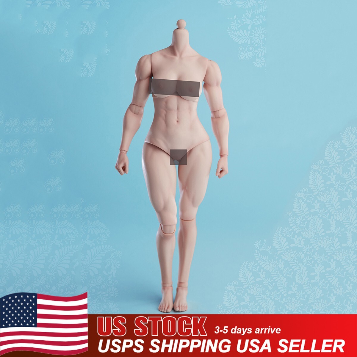 Worldbox AT206B 1/6 Pale Skin Muscle Flexible Joint Female Figure
