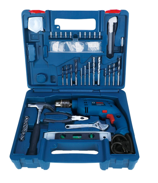 Bosch GSB 500 RE 500W Drill Set with 100-Piece Accessories-image