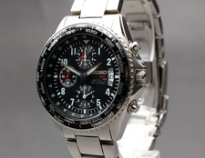 【N MINT】 Seiko ANA 7T92-0VG0 SZER047 Chronograph Pilot Quartz Men's Watch JAPAN