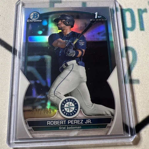 2023 Bowman Chrome Refractor Robert Perez Jr. Auto /499 Seattle Mariners #CPA-RP