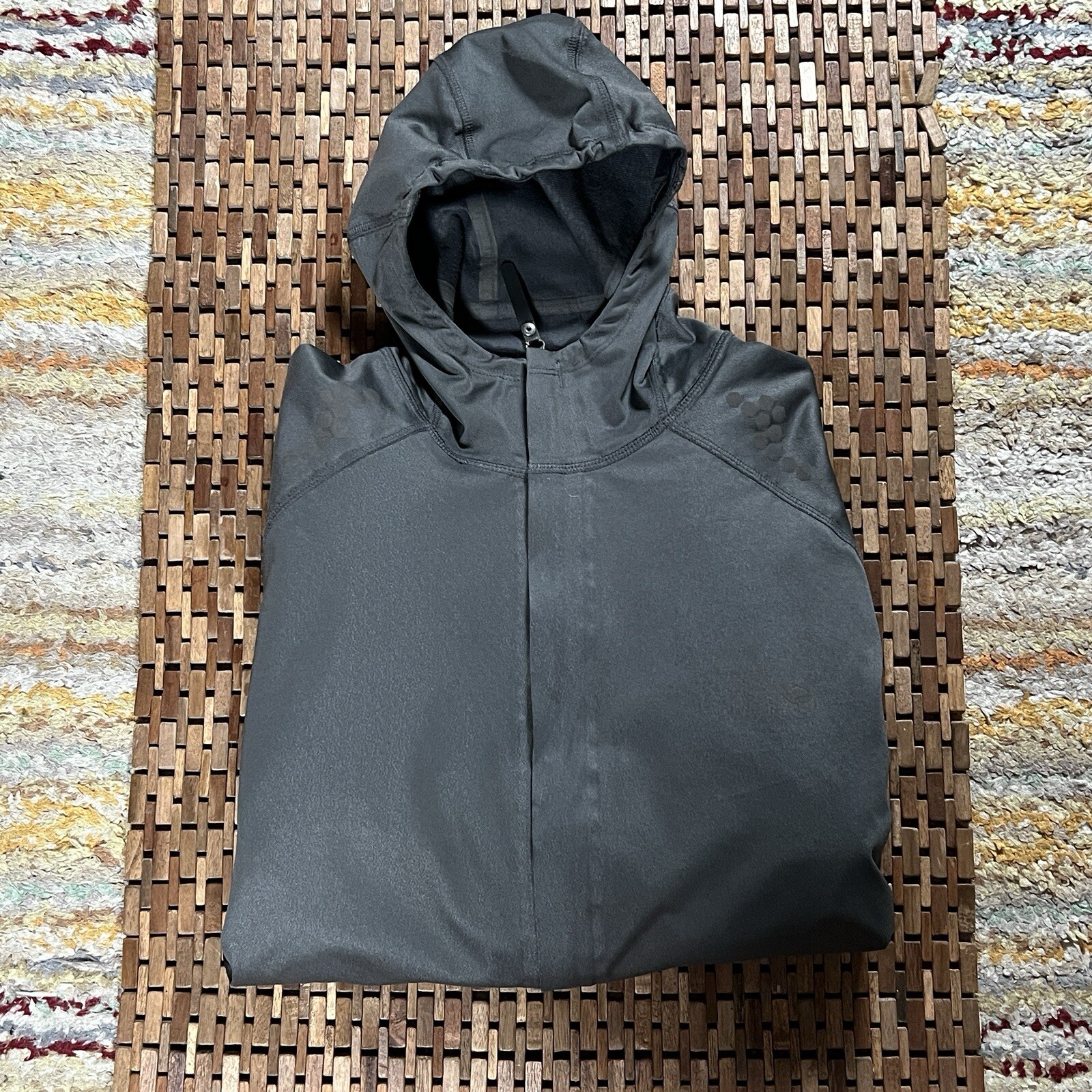 Mountain Hardwear Windstopper Soft Shell Hoody Hoodie Jacket Grey Full Zip Large