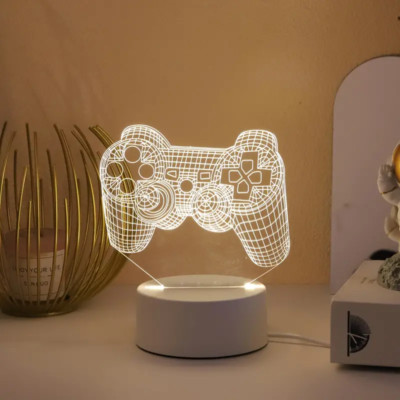 3D Electric Game Controller Small Night Light