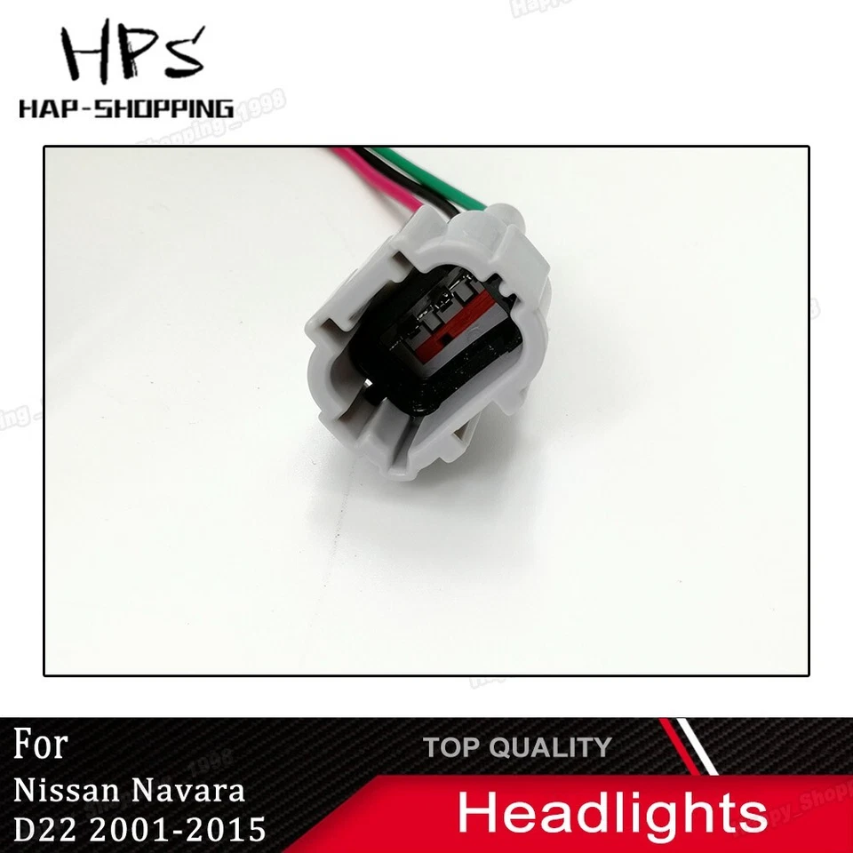 for Nissan Navara D22 2001-2015 HeadLight Left+Right Black Pair RH+LH Head Light - image 3 of 4
