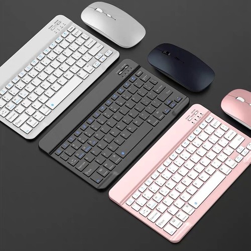 10 inch Bluetooth Wireless Keyboard & Cordless Mouse For Android iPad Tablet PC - Picture 4 of 142