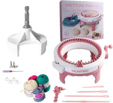 SENTRO Knitting Machine, 48 Needles Smart Weaving Loom round Spinning Crochet Kn