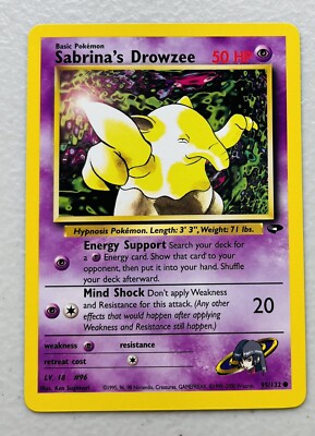 Sabrina’s Drowzee 95/132 Gym Challenge Pokemon Card | eBay