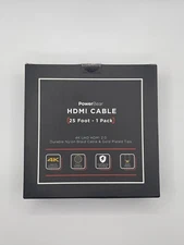 Power Bear 25ft 4k Ultra HD HDMI 2.0 Cable Braided Nylon & Gold Connectors