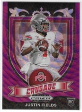 2021 PANINI PRIZM DRAFT PICKS #163 JUSTIN FIELDS CRUSADE PURPLE WAVE RC