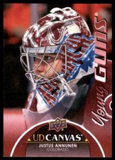 2021-22 UPPER DECK UD CANVAS YOUNG GUNS JUSTUS ANNUNEN ROOKIE COLORADO AVALANCHE
