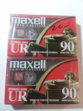 Maxell UR 90 Blank Audio Cassette Tapes Double Pack Sealed