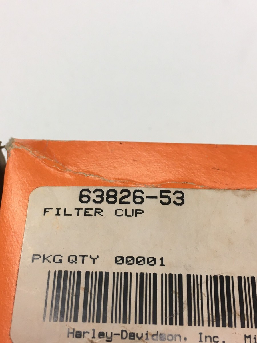 NOS OEM Genuine Harley Davidson Oil Filter Cup P/N 63826-53