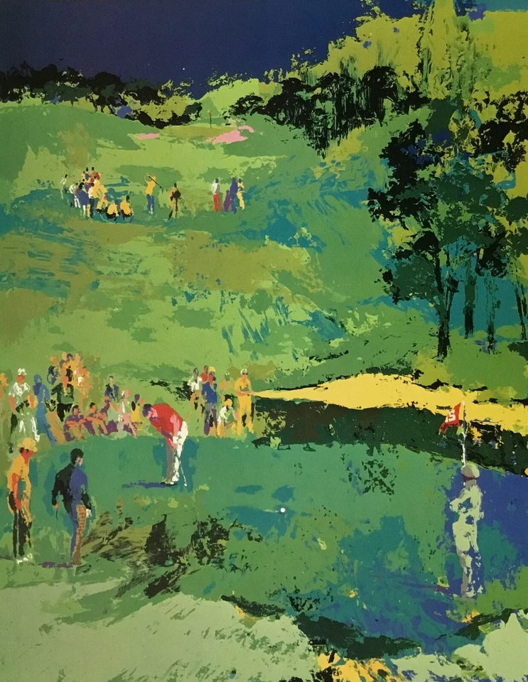 Impresión enmarcada personalizada de paisaje de golf Leroy Neiman Foto 2 de 2