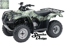Dark Olive Vibrant Spiral Swirl Pattern Vinyl Graphic Wrap Kit ATV UTV Golf Cart