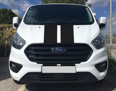 Autocollant Vinyle Double Bandes Racing Stripes Pour Ford Transit Custom BD800-3 - Style Sport