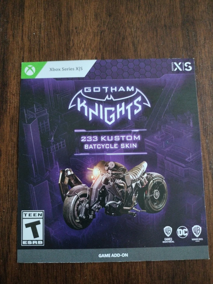 MICROSOFT Gotham Knights 233 Kustom Batcycle Skin Xbox Series X / S Preorder Bonus Content