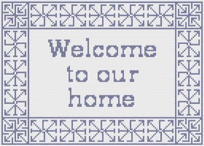 Cross Stitch Kit or Pattern by Florashell - Celtic Blue Welcome
