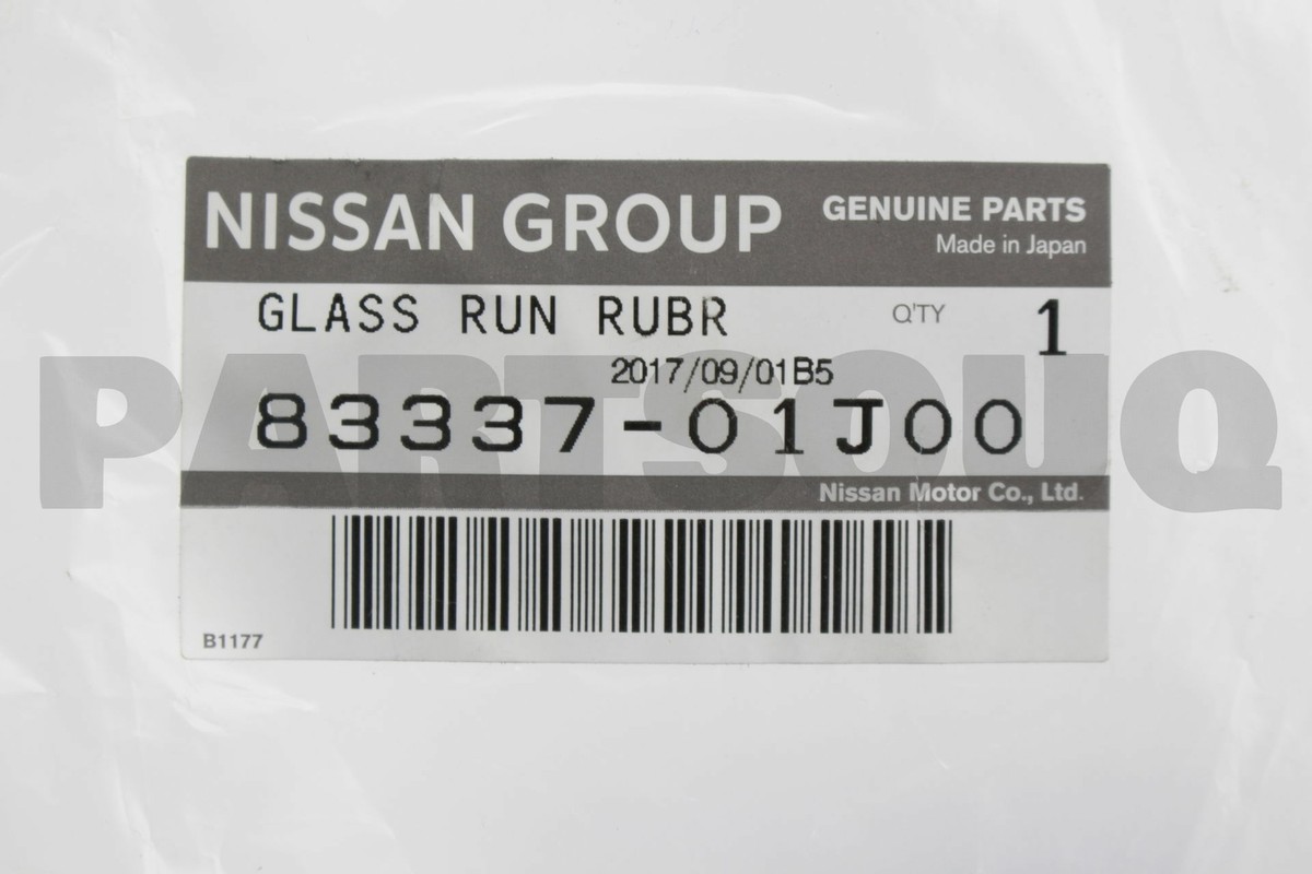 8333701J00 Genuine Nissan GLASS RUN RUBBER-SIDE WINDOW,1ST
