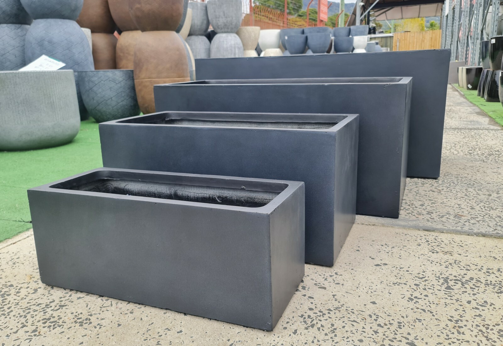 Outdoor Garden Patio Planter Pot Rectangle Large Trough Elliot Asher