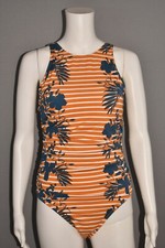 DENIM  CO. BEACH NEW 75 High-Neck One-Piece Swimsuit in Desert Sun Size 6