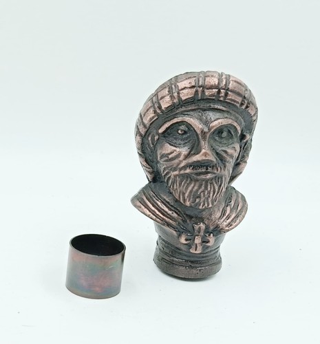 Antique Brass Cane Handle – Padri Priest Bust for Walking Stick | Church Father - Picture 3 of 8