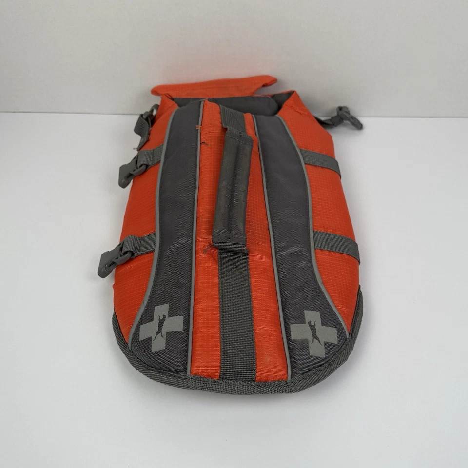 Chaleco salvavidas para perros talla pequeña naranja/gris natación navegación agua flotación ayuda Foto 2 de 4