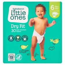1x Little Ones Size 6 Nappies Dry Fit 30 Pack 1.63 per nappy