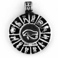 Egyptian Jewelry Silver Eye of Horus Pendant