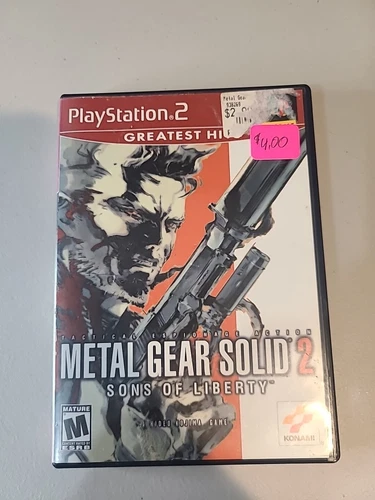 Sony Playstation 2 PS2 Metal Gear Solid 2: Sons of Liberty Konami 2001 + Manual