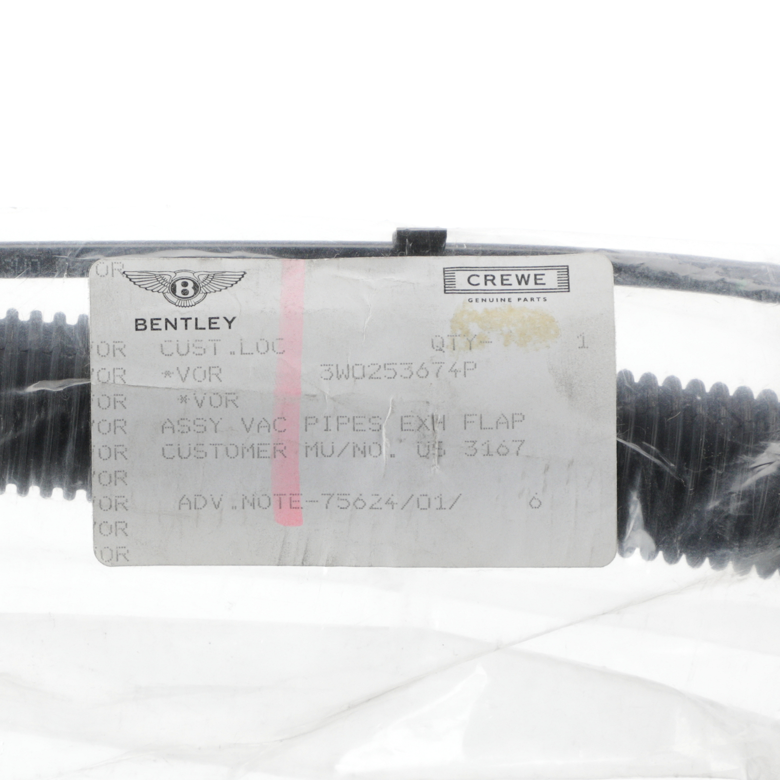 GENUINE BENTLEY Continental Exhaust Muffler Vacuum System Assembly 3W0253674P
