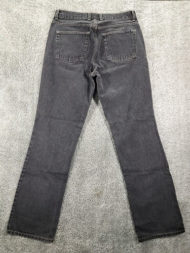 Guess Jeans Womens Sz 32 Black Straight Leg Denim Blue USA 100% Cotton - Picture 8 of 12