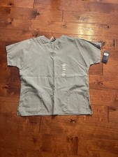 Cherokee Scrubs Unisex Workwear V Neck Scrub Top 4700 Grey XS Medical Scrub Top