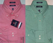 New Mens Chaps Performance Series Classic Fit Broadcloth L/Sleeve Dress Shirt 