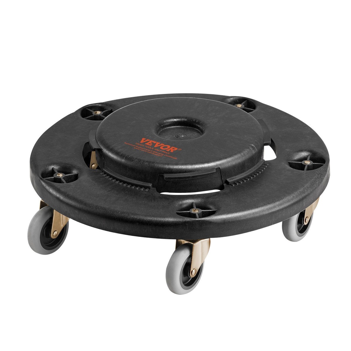Round Trash Can Dolly Fit 20, 32, 44, 55 Gal Garbage Container