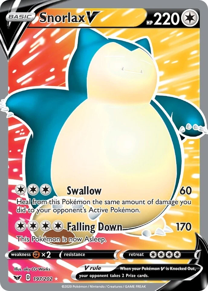 Snorlax V 197/202 Swsh01: Sword & Shield