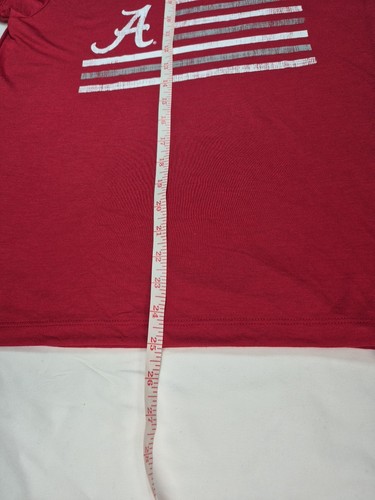 Camiseta roja Colosseum Alabama Crimson Tide para mujer cuello en V grande L nueva con etiquetas #114166 - Imagen 7 de 8
