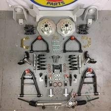 36 Chevy Standard MUSTANG II Coil-Over IFS 2" Drop 5x4.5 Power LHD Rack 